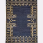 Blue Wool Blend Dhurrie – Handwoven Woven Rug (90 cm x 150 cm)