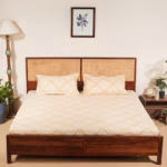 Yellow Cotton Bedsheet Set – Printed Bedding with 2 Pillow Covers  ⸻