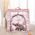 Digitally Printed Floor Cushion – Polycotton Seating Cushion with Recycled Cotton Filling & Handle