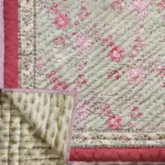 Fergana Hand Quilted Muslin Quilt – Hand Block Printed Cotton Quilt with Reversible Design