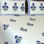 Iris 100% Percale Cotton Bedsheet Set – 350 TC Premium Breathable Handmade Bedding with Pillow CoversA premium percale cotton bedsheet with a crisp, breathable feel. Crafted with traditional techniques for a refined and comfortable sleeping experience.